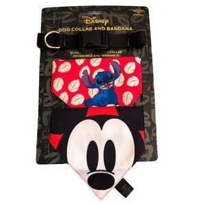 Disney Collar And Bandana, Stitch and Mickey